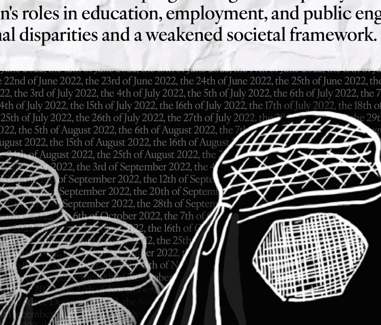 Editorial data visualization about women’s rights in Afghanistan, chart 4 of 4