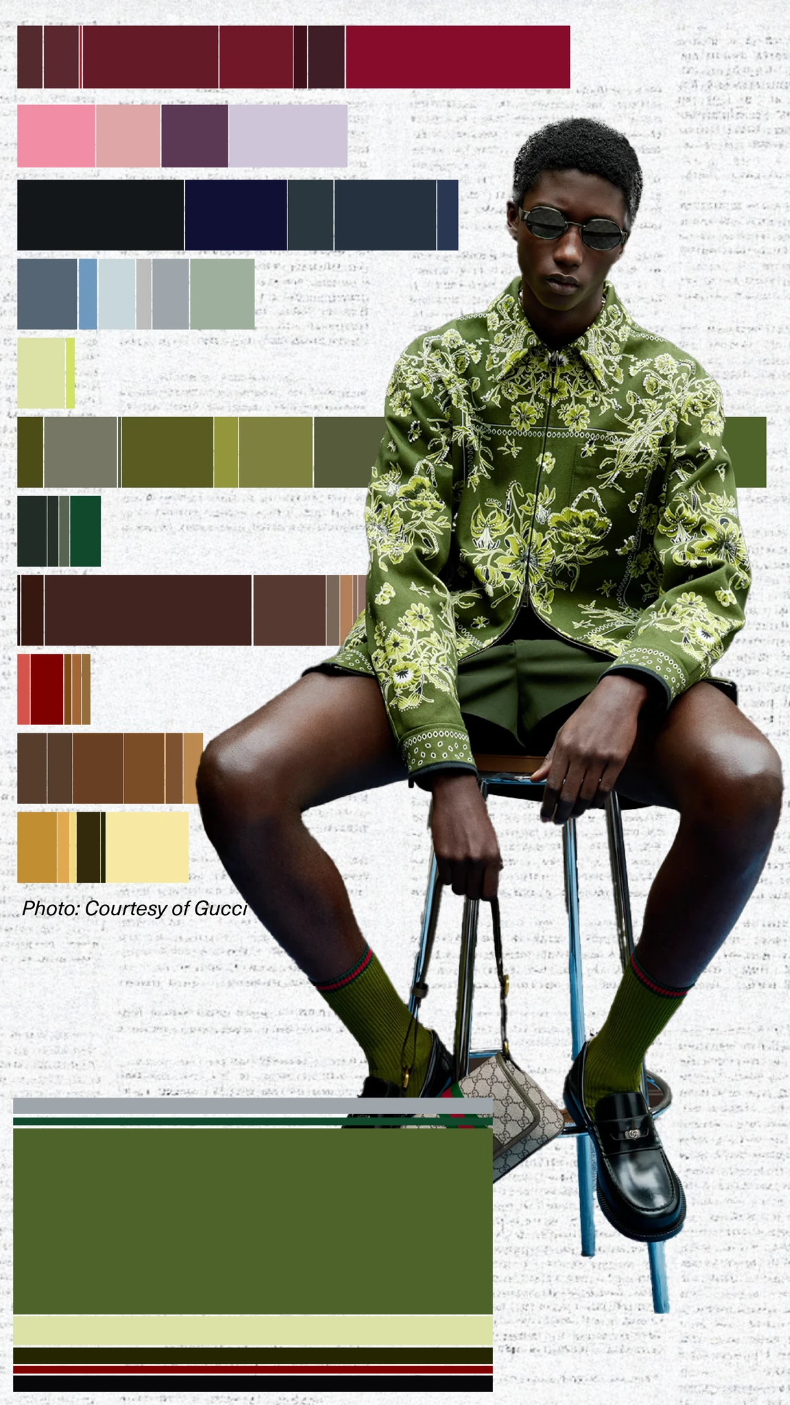 Fashion trends data visualization, seasonal colour analysis