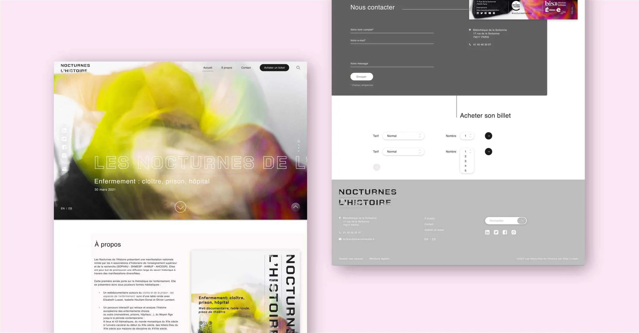 Les Nocturnes de l’Histoire visual identity, poster 2 of 3
