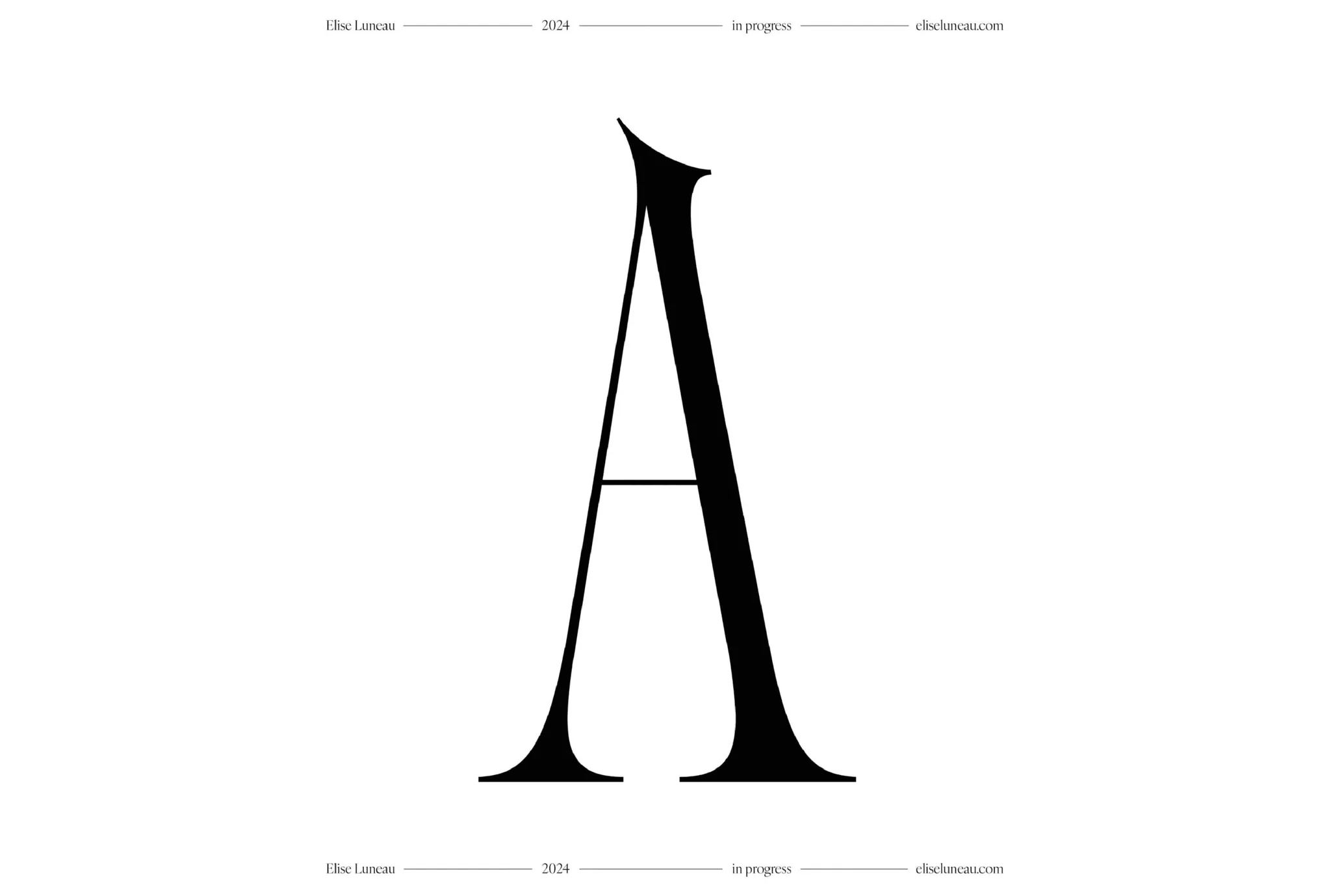 Romane display typeface, specimen 2 of 4