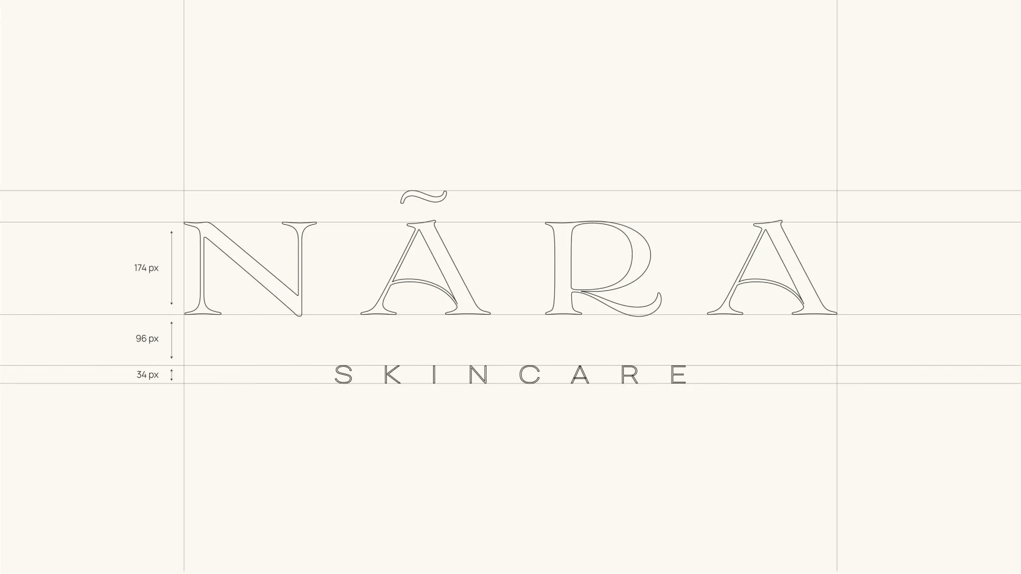 Nãra botanical skincare brand identity, visual 2 of 12