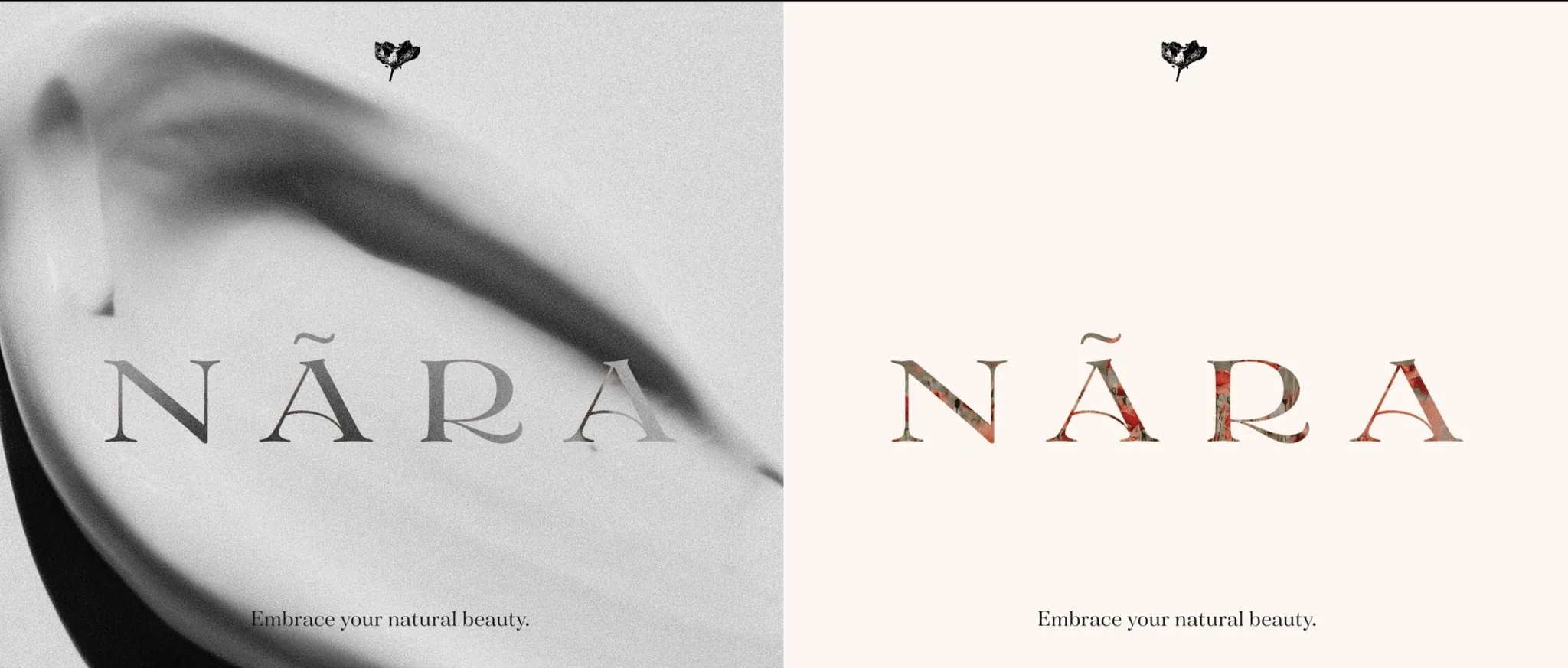 Nãra botanical skincare brand identity, visual 4 of 12