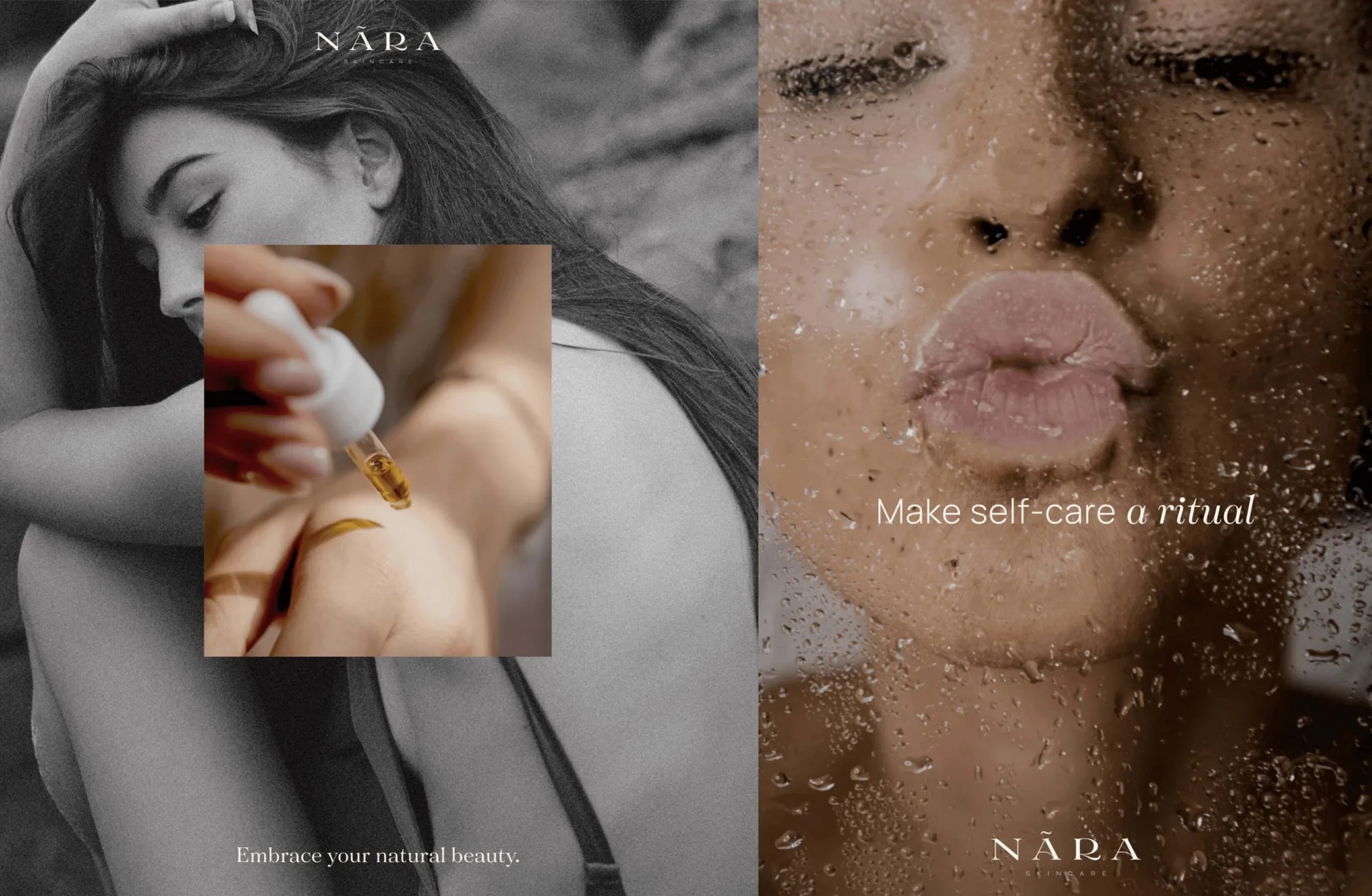 Nãra botanical skincare brand identity, visual 7 of 12