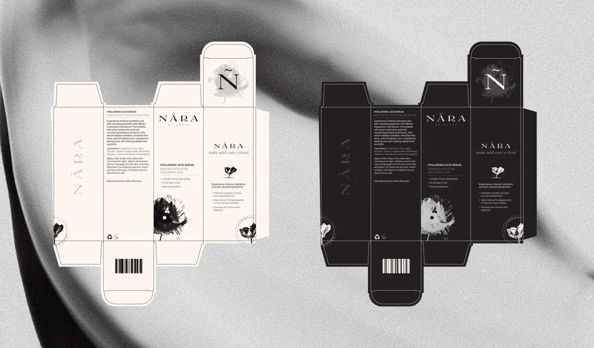 Nãra botanical skincare brand identity, visual 8 of 12