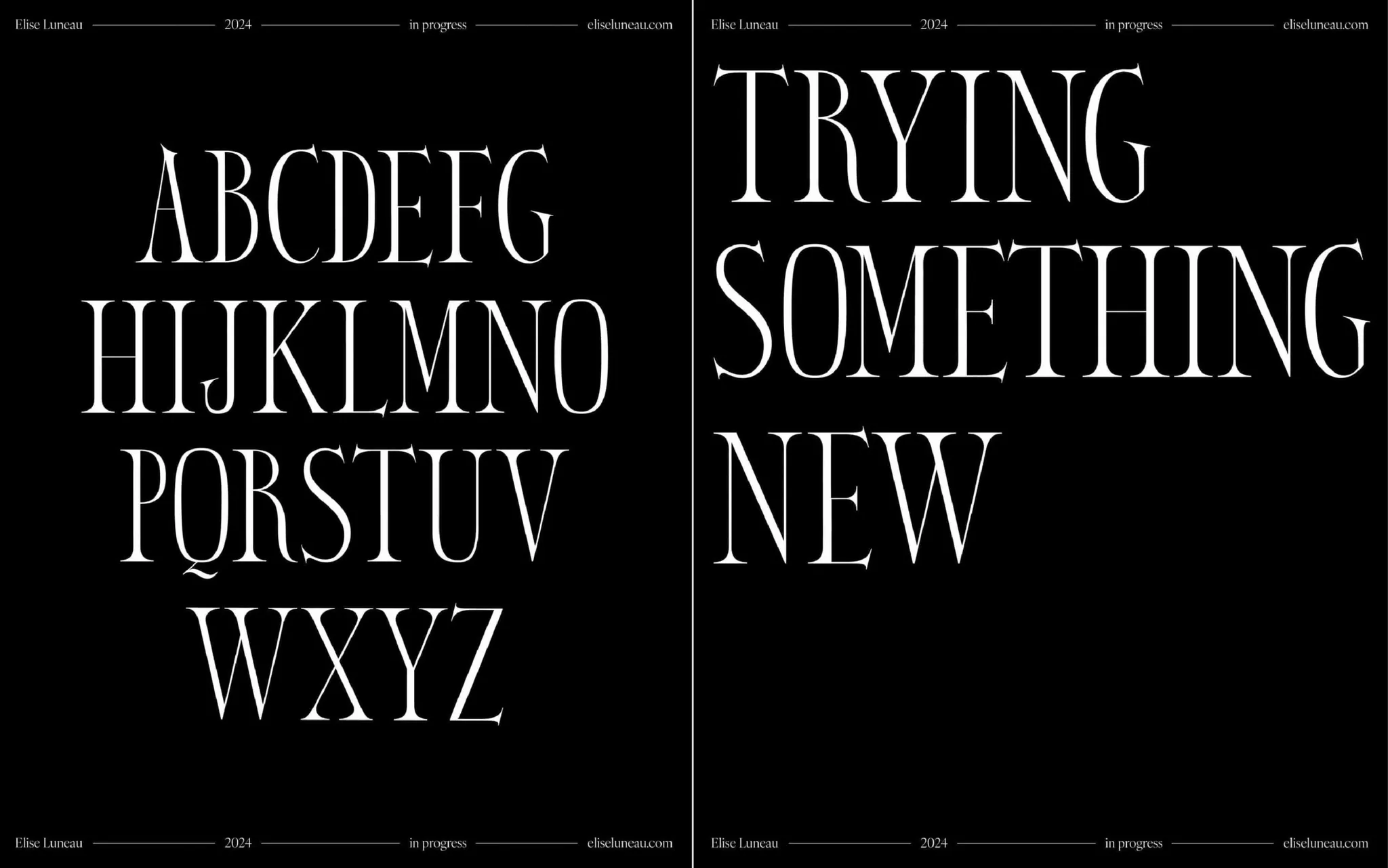 Romane display typeface, specimen 3 of 4